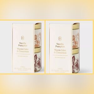 Threshold Vanilla Pumpkin and Warm Cider & Cinnamon Soy Blend Candle Sets